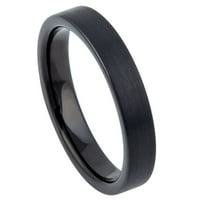 Tungsten Carbide Black IP pobrijani brušeni cijev rezani prsten za trake za muškarce i dame