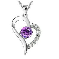 Ogrlice za žene zaljubljeni poklon ogrlicu za breskvu privjesak za privjesak za srce, ogrlica od krune