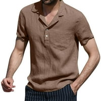 Muška bluza, muški vrhovi Ljetno čišćenje prodaja, majice za muškarce, en's dom pure casual gumb ima
