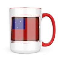 Neonblond Samoa zastava s vintage lov na poklon za ljubitelje čaja za kavu