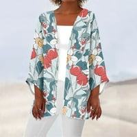 Ljetni modni grafički kardigani za žene rukav vrhovi jesen casual labav fit comfy soft bluze svijetlo