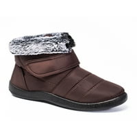 Wooblight Womens Tople cipele Udobne cipele snijega ravna zimska čizme dame za gležnjeve pljuskovi za plišano obloženo Ležerno smeđe 7,5