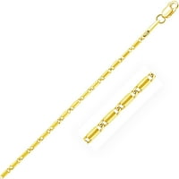 14k žuto zlato Lumina Link Privjesak ogrlica sa ogrlica 16 - 24