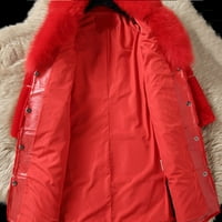 Pimfylm jakne za žene Blazer udobne zimske jakne za žene crvene l