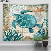Sea kornjača tapiserija viseći hipi tapiserije Sea Horse hobotnica Boho dekoracija soba za spavanje