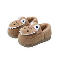 Odeerbi Djevojke Papuče Zimska topla Početna Dječje pamučne papuče Slatka dinosaur uzorak unutarnji crtani crtani dječji mekani drivi cipele