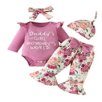 Huakaishijie Toddler Baby Girls Outfit setovi dugih rukava Roma + zvono + hat pada odjeća