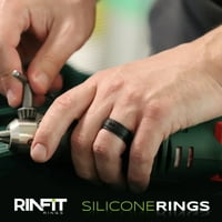 Rinfit silikonski prstenovi za žene i muškarce - par setovi gumeni vjenčani bendovi - Infinity & Diamond
