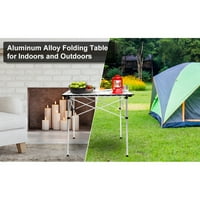 Sklopivi prenosni piknik kampovi sa podesivim visinom aluminijumske valjane tabele gornje mrežice, bijeli