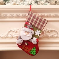 Lulshou Božićne čarape Božićne čarape, Djed Mraz, Snowman, Reindeer, Xmas Karakter Plišaj sa FAUS CUSFY