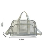 Wovilon Clear Torba za putovanja, plastična jasna torba sa podesivim remenom, prozirna Pogledajte kroz