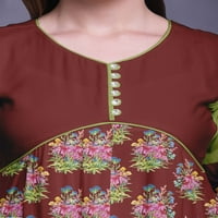 Bimba Classic ispisala indijsku kurtisu tuniku duga haljina Anarkali za žene