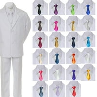 Dječaci djeca Formalna vjenčanica Bijela Tuxedo odijela prsluk setovi kratkih mjesta SZ S-7