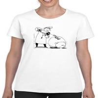 Ubrizgavanje u ekonomično majicu - Wildfred Hildonen dizajni, ženski mali
