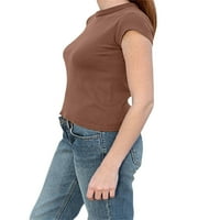 Ženska majica kratkih rukava s kratkim rukavima Y2K grafičko slovo Slim Fit izlaska Thirt Streetwear