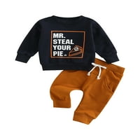 Dojenčad za bebe Jesenje odjeće s dugim rukavima, pulover pulover Duks na vrhu + čvrste džepne pantalone