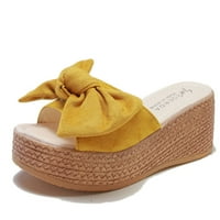 Sawvnm Ženske ljetne sandale Platform cipele za kosnice Porodični pokloni Žuta SAD: 6.5