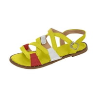 Wmkox8yii Ljetne dame cipele casual ženske cipele rimske ravne otvorene nožne sandale