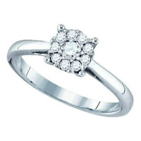 Hladni modernski prsten za brisanje bijelog zlatnog dijamanta CTTW