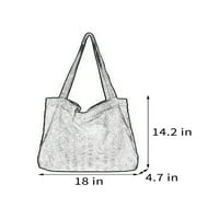 Hait ženske torbe corduroy rame torba patentni zatvarač casual tote torbe velikih kapaciteta dame jednostavno