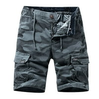 Mens Camo Cargo Shorts Relapoženi fit multi-džepni kamuflažni kargos pamučne kratke hlače