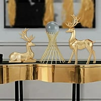 ART ploča od jelena za par jelena sa kristalnom kuglicom Skulptura za životinje za TV ormar za dnevnu