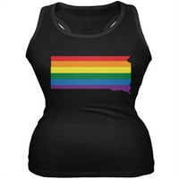 Južna Dakota LGBT lezbijski pride Rainbow Black Juniors Soft Termper - Veliki