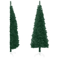 Tanak umjetni polu božićno drvce sa postoljem zelene 94,5