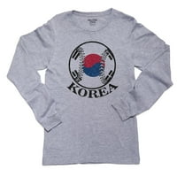 Koreja Baseball Classic - Svjetski vintage sa majicom dugih rukava zastava zastava
