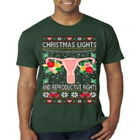 Divlji bobby, božićna svjetla i reproduktivna prava ružni božićni džemper muškarci premium tri mješavina