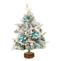 Mini umjetni stolni božićno stablo sa LED žičarima String Xmas Ortes Ornamenti za božićni odmor Kućni