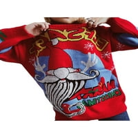 Huakaishijie ženski božićni dugi rukav Santa pismo uzorak labavi fit pletene džempere S-XL