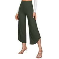 Ženske široke hlače za noge visokim strukom Comfy tweatpants labavi ležerni mekani lounge joggers