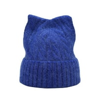 Cat Ear Hat slatka mačka pletena šešir zimski pleteni kaput za žene djevojke