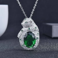 Toyella Gaoding nakit Royal Sapphire smaragd leopard set zelenog dijamantnog prstena