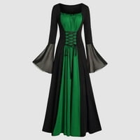 Za žensku haljinu trube irska haljina košulje sa korzetom Tradicionalna haljina Žene Gothic Retro dugih rukava Žena Gothic Ljetna odjeća