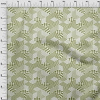 Onuone pamuk poplin twill lagana zelena tkanina Geometrijski MI Craft Projekti Dekor tkanina Štampano
