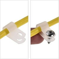 Najlonski R Tip kabel Clip Clip Stezaljka sa vijcima Bijela