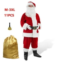 Muška deluxe santa odijelo 11pc. Božićni odrasli Santa Claus -M
