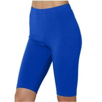 Lolmot Womens Yoga kratke hlače Vežbanje visokog struka Atletska nogavica Ljetni biciklistički kratke hlače Tummy Control Solid Color Stretch Fitness Pokretanje kratkih hlača