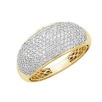 Za vaš prsten kupole 2. Carat bijeli prirodni dijamant u 14K žutim pozlaćenim ženskim nakitom, prsten