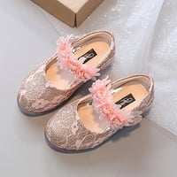 Kneelentne djevojke sandale sandale prilagođene slajdove djevojke za bebe princeze cipele rhinestone cvijeće sandale plesne cipele biserne veličine djevojke sandale ružičaste 9.5