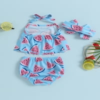 Frobukio Toddler Baby Girl Bikini Outfits Tassel Print kupaći kostim kupaći kupaći kostimi za glavu