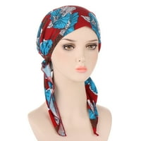 Ženski ljetni pamuk tiskani elastični pokrivač za glavu zakrivljene zakrivljene zakrivljene glazbene