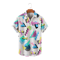 Košulja za odrasle 80S90S Havajska majica Izrazivni povremeni atraktivni dizajn Grafički vrh za muškarce