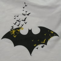 Batman Bat Logo sa letećim šišmišima Muški bijeli grafički kratke hlače - mali