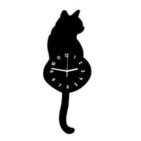 Baabni Creative Cartoon Slatki Cat Wall Clock Početna Dekor Sat nastoj za rep potez