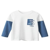 Avamo Kids Fall Tops Crew Crt Majica Pisma Ispis Tee Putujte labave košulje Slatka bluza s dugim rukavima
