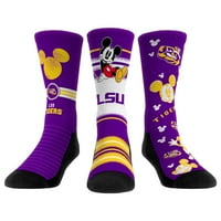 Mladi Rock Em Socks LSU Tigers Logo Disney Tri čarape za posade