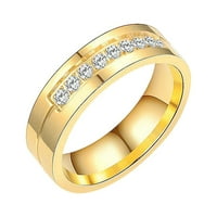 Prsten za žene Modni trend nehrđajući čelik Dijamantni ljubitelji čelični cirkon Legura zvona za muškarce